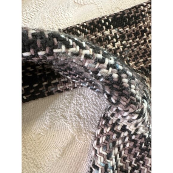 World Folk Art Hooded Woven 100% Wool Coat M Nanaimo Canada Button Pockets Read - Picture 16 of 16